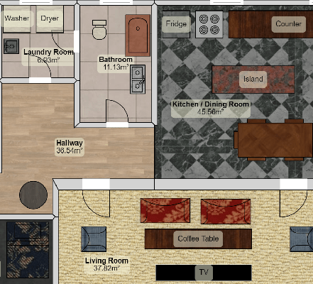 Example Floor planning app with custom tools.