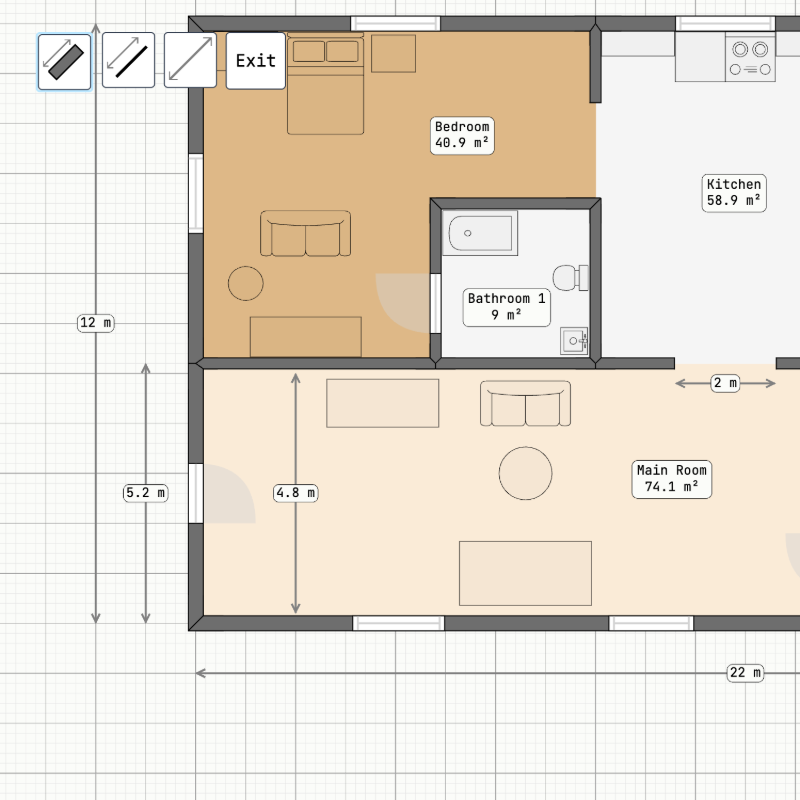A floor planner demo app built with GoJS and Svelte